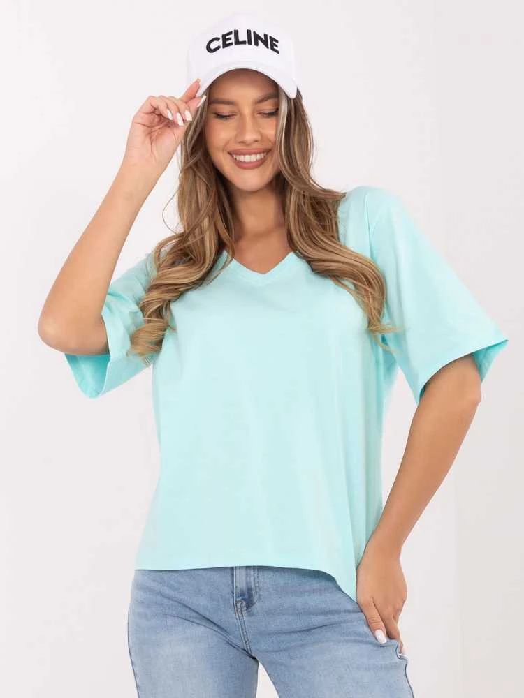 Rue Paris T-shirt-RV-BZ-A1268.18-mietowy