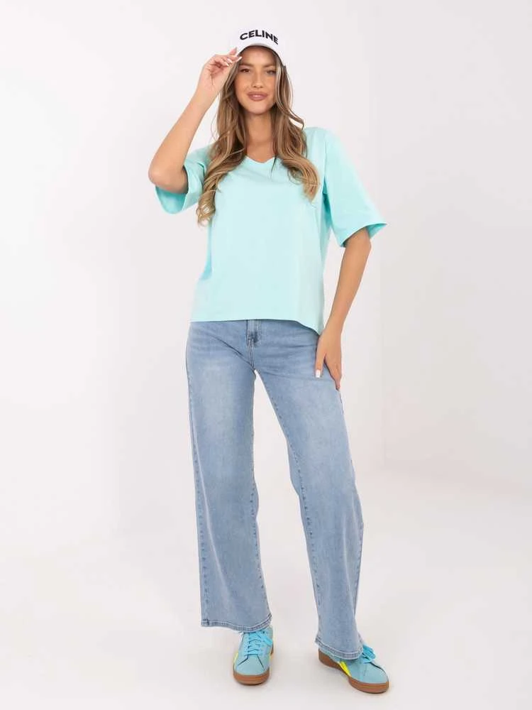 Rue Paris T-shirt-RV-BZ-A1268.18-mietowy