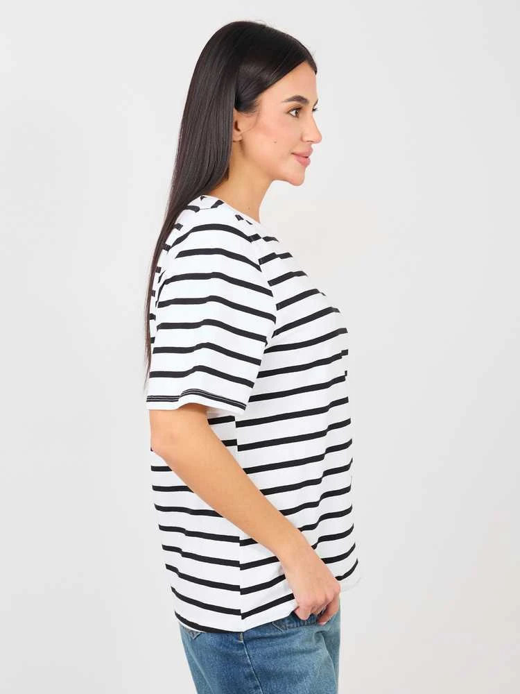 Rue Paris T-shirt-RV-TS-A1087.74-baltai-juodas