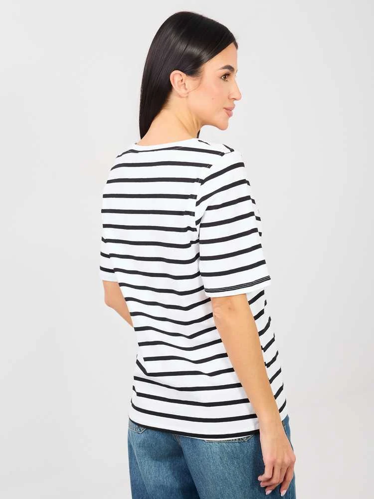 Rue Paris T-shirt-RV-TS-A1087.74-baltai-juodas