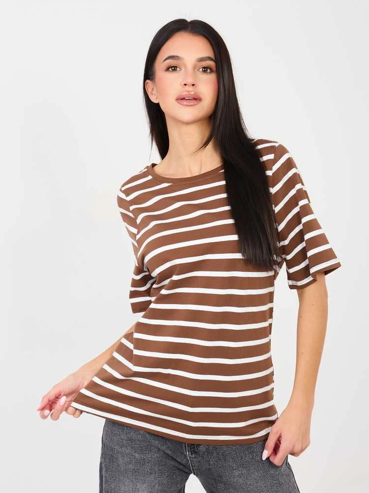 Rue Paris T-shirt-RV-TS-A1087.74-jasny ruda