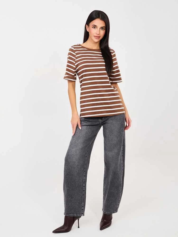 Rue Paris T-shirt-RV-TS-A1087.74-jasny ruda