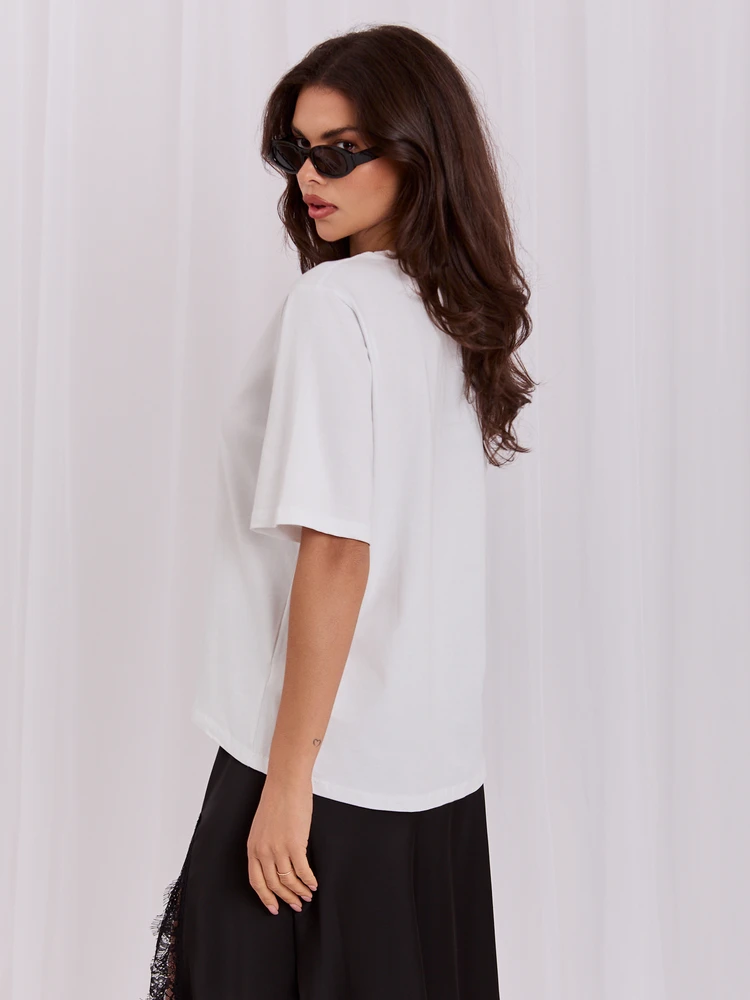 Rue Paris T-shirt-RV-TS-A1089.87-balta