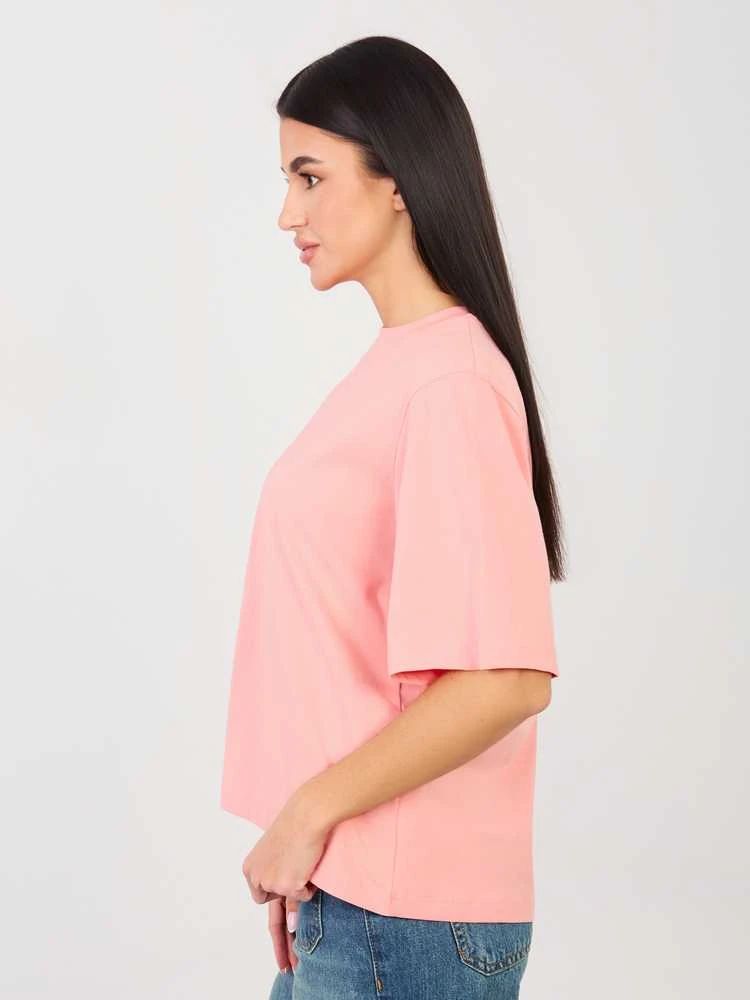 Rue Paris T-shirt-RV-TS-A1089.87-brzoskwiniowy