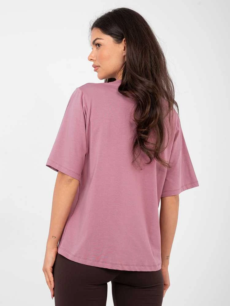 Rue Paris T-shirt-RV-TS-A1089.87-ciemny rožinė