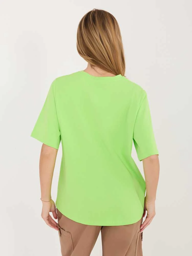 Rue Paris T-shirt- RV-TS-A1089.87-jasny žalia