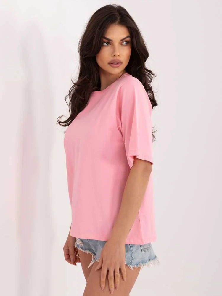 Rue Paris T-shirt- RV-TS-A1089.87-jasny rožinė