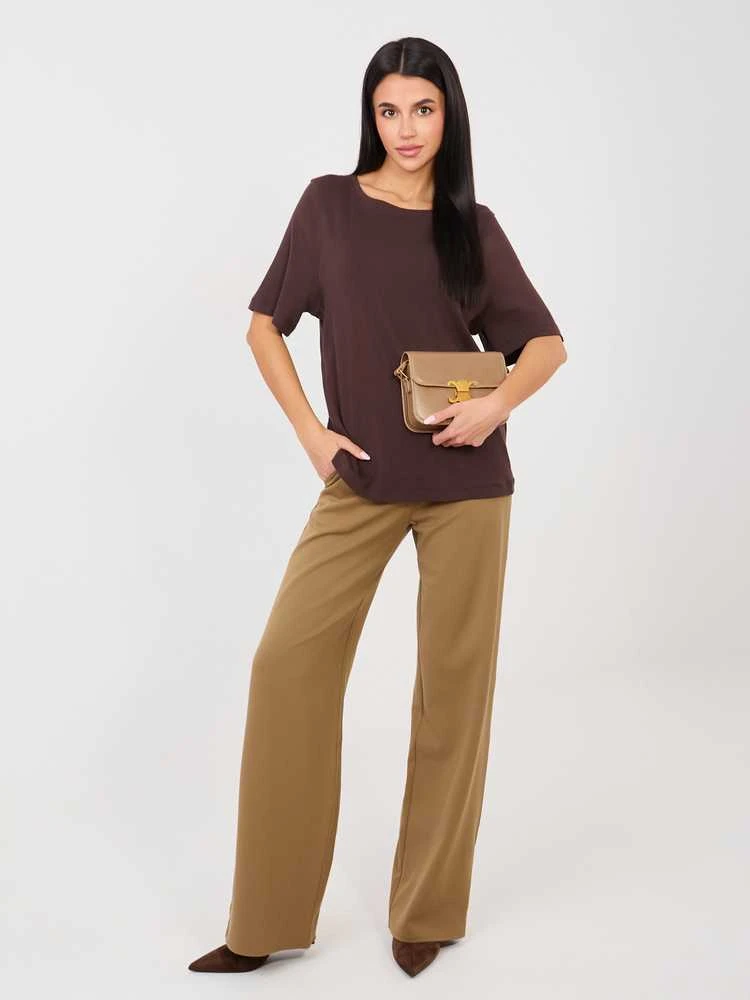 Rue Paris T-shirt-RV-TS-A1090.30-ciemny ruda