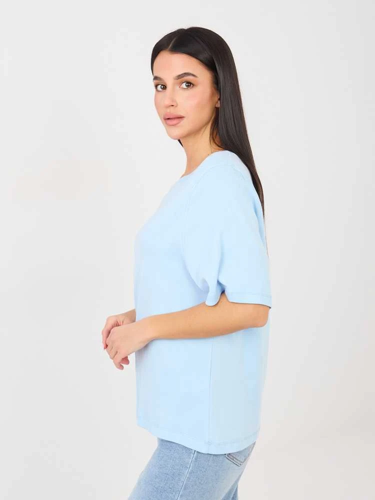 Rue Paris T-shirt-RV-TS-A1090.30-šviesiai mėlyna