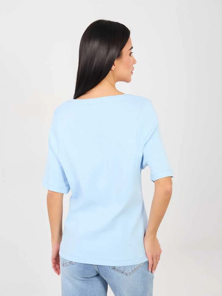 Rue Paris T-shirt-RV-TS-A1090.30-šviesiai mėlyna