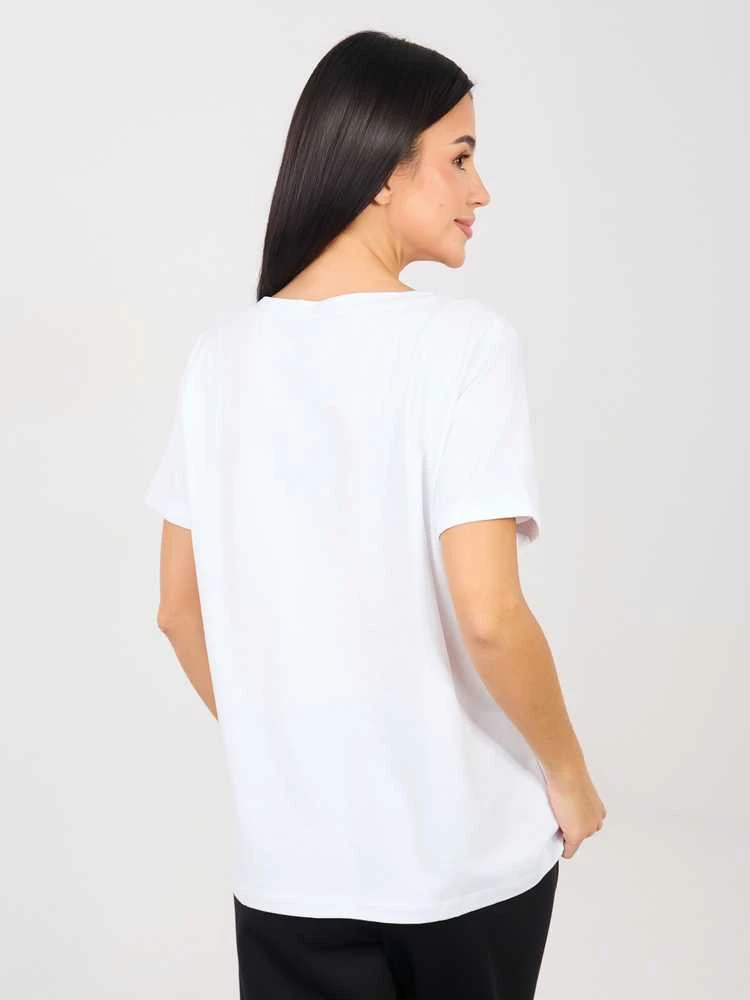 Rue Paris T-shirt-RV-TS-A1094.45-balta