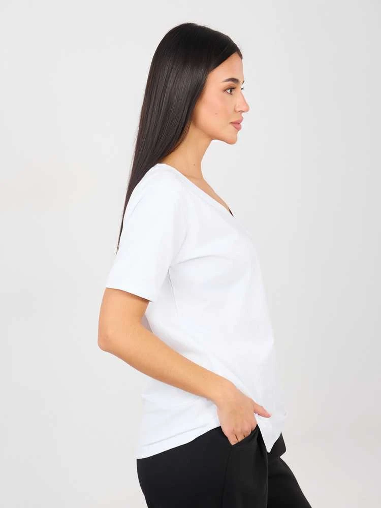 Rue Paris T-shirt-RV-TS-A1094.45-balta