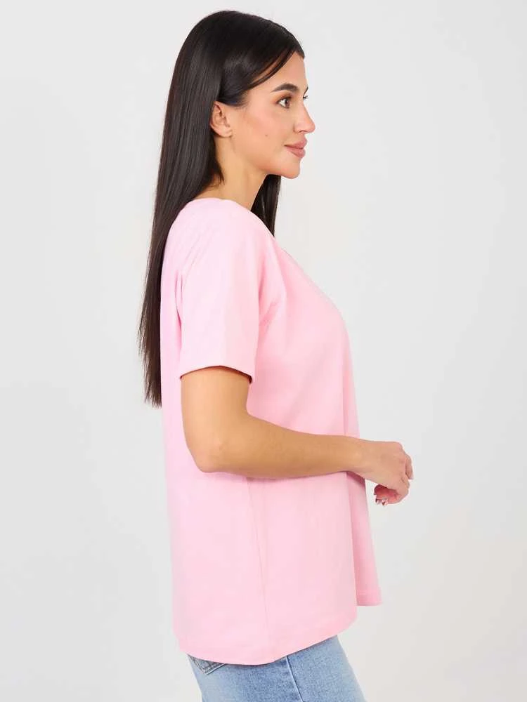 Rue Paris T-shirt-RV-TS-A1094.45-jasny rožinė