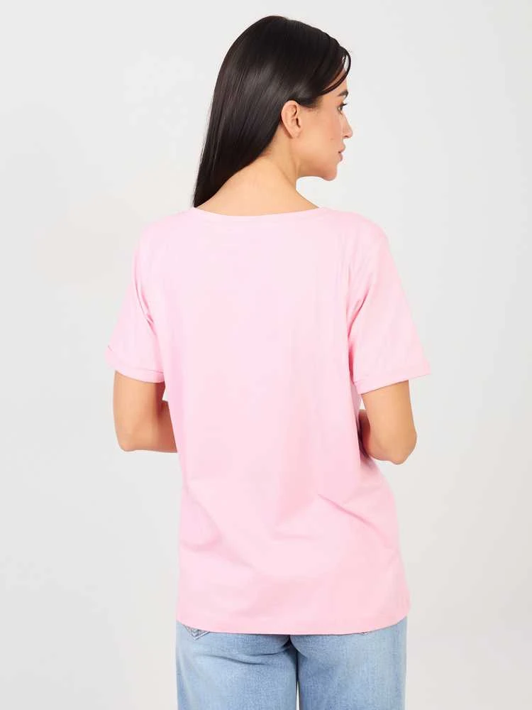 Rue Paris T-shirt-RV-TS-A1094.45-jasny rožinė