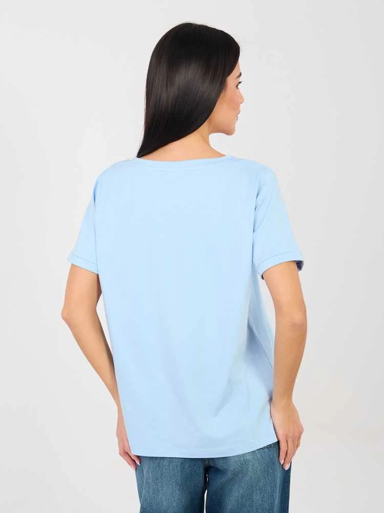 Rue Paris T-shirt-RV-TS-A1094.45-šviesiai mėlyna