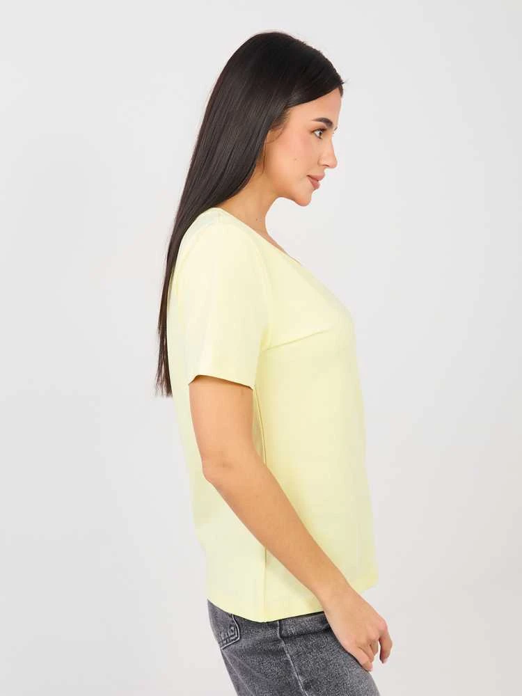 Rue Paris T-shirt-RV-TS-A1095.33-jasny geltona