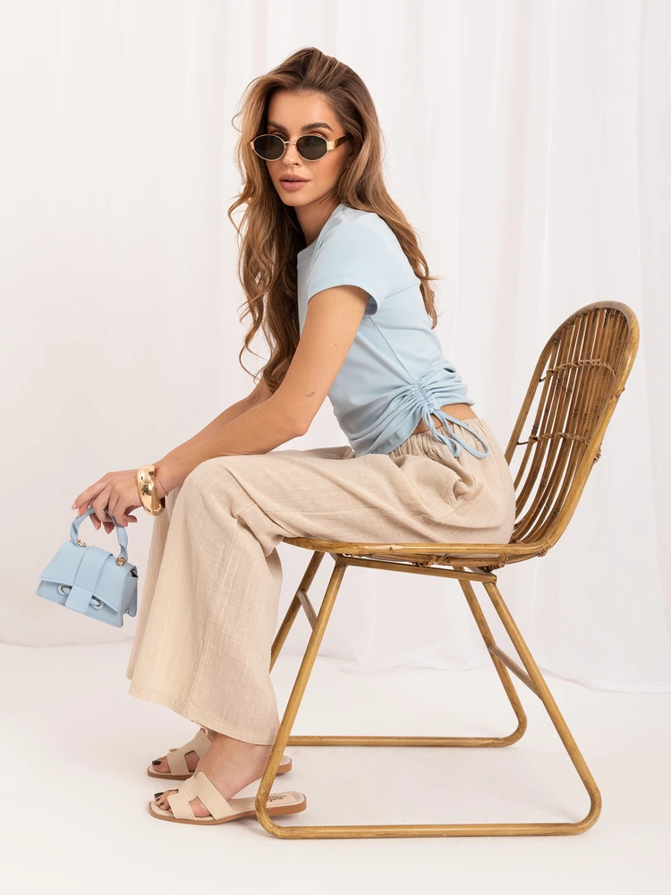 Rue Paris T-shirt-RV-TS-A1467.98-šviesiai mėlyna