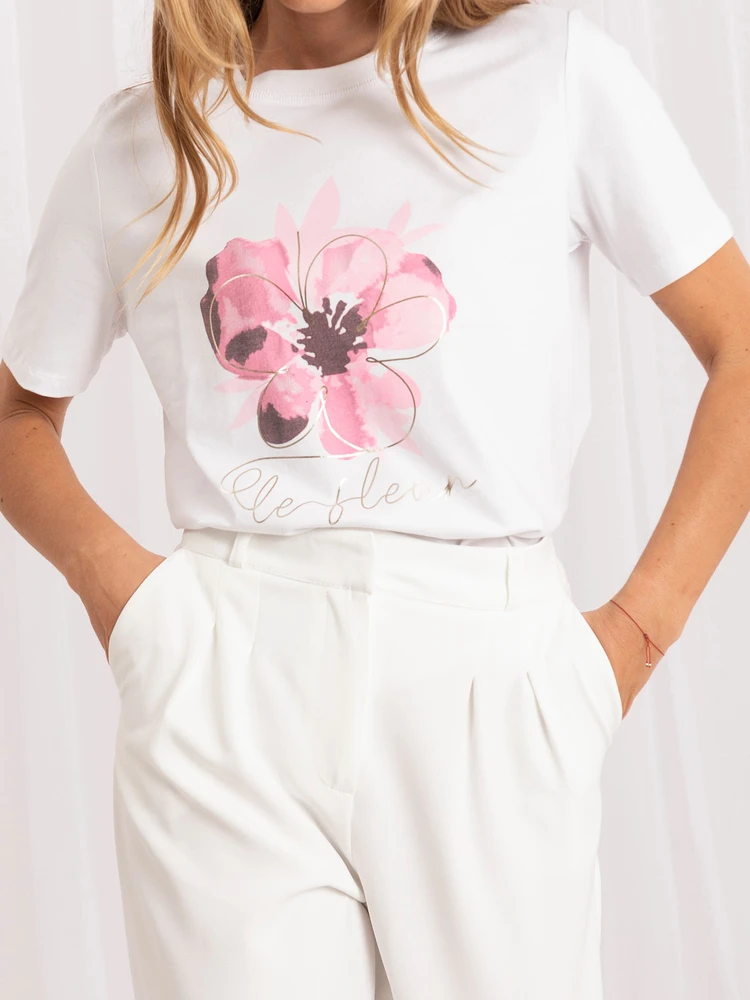 Rue Paris T-shirt-RV-TS-A1521.86-balta