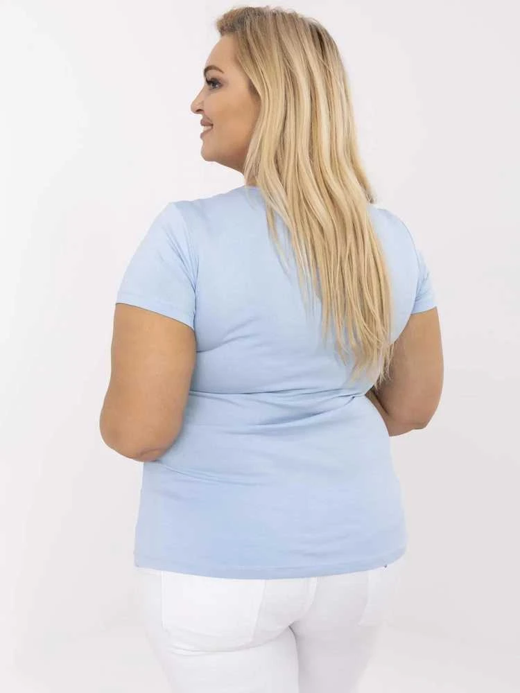 Rue Paris T-shirt-RV-TS-A556-1.17-šviesiai mėlyna