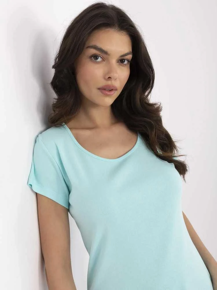 Rue Paris T-shirt-RV-TS-A557-1.18-mietowy