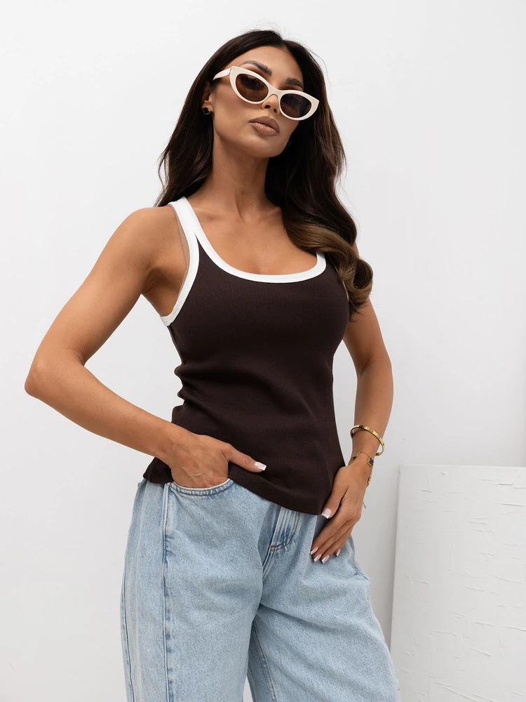 Rue Paris Top-RV-TP-A1362.86-ciemny ruda