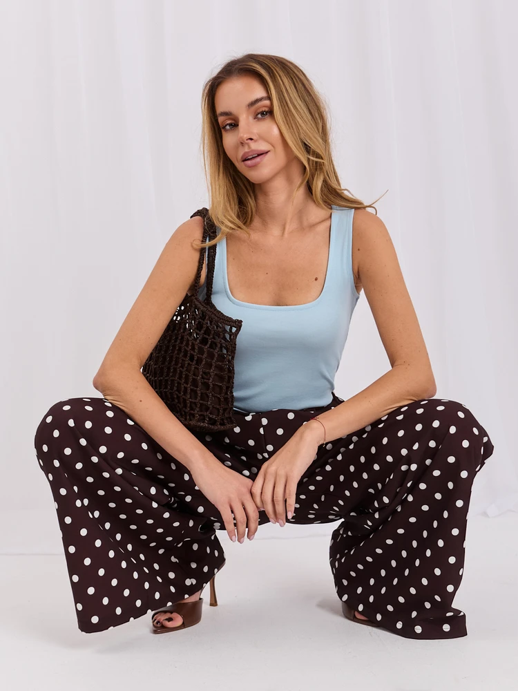 Rue Paris Top-RV-TP-A1464.75-šviesiai mėlyna