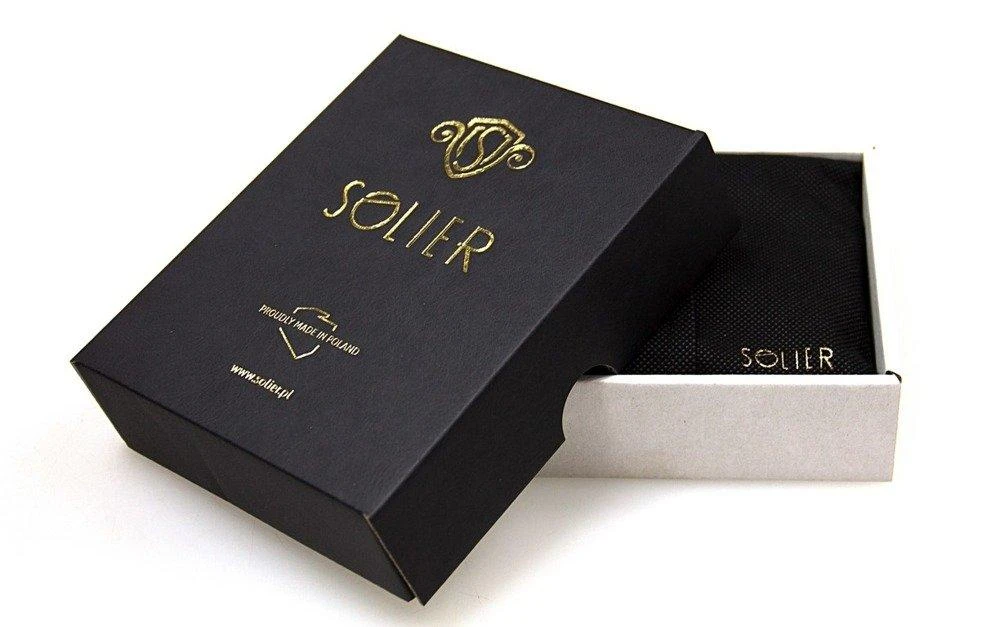 Solier Accessories Kortelių dėklas vyrams SOLIER SA13 - Juodas