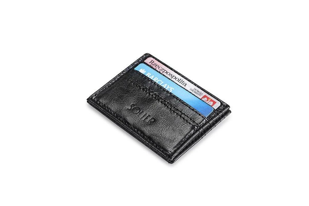 Solier Accessories Kortelių dėklas vyrams SOLIER SA13 - Juodas