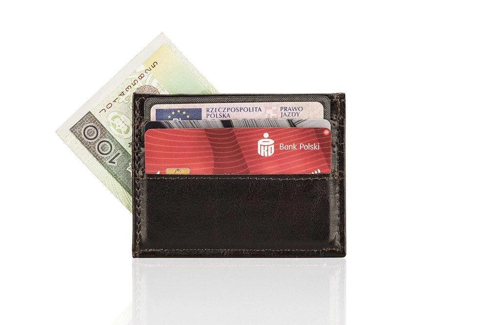 Solier Accessories Kortelių dėklas vyrams SOLIER SA13 - Tamsiai rudas