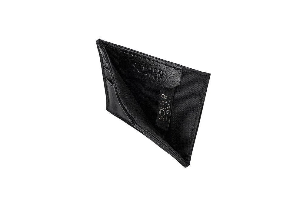Solier Accessories Kortelių dėklas vyrams SOLIER SA13 - Juodas