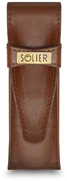 Solier Accessories Leather men's pen case SA12 VINTAGE BROWN