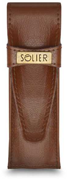 Solier Accessories Leather men's pen case SA12 VINTAGE BROWN