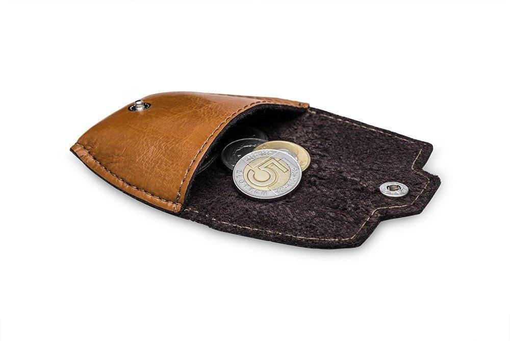 Solier Accessories Piniginė monetoms SOLIER SA10 CAMEL - Šviesiai ruda