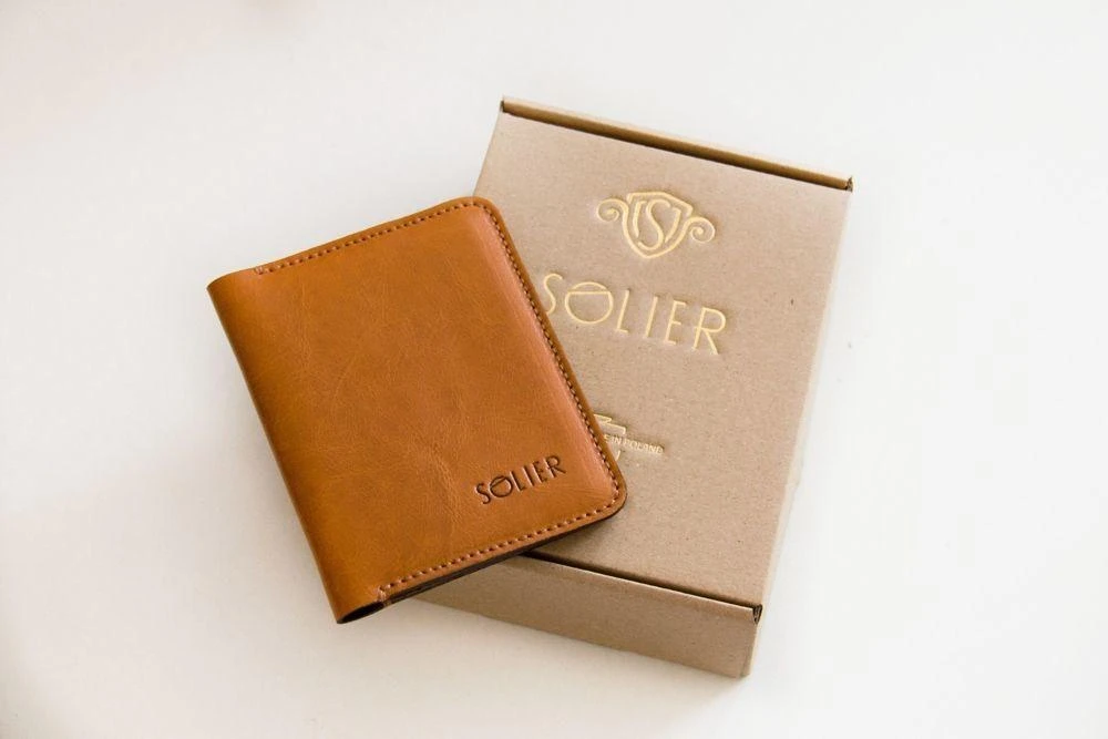 Solier Accessories Piniginė vyrams SOLIER SW11 SLIM - Ruda/Kaštono