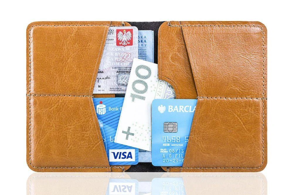 Solier Accessories Piniginė vyrams SOLIER SW10 SLIM - Šviesiai ruda