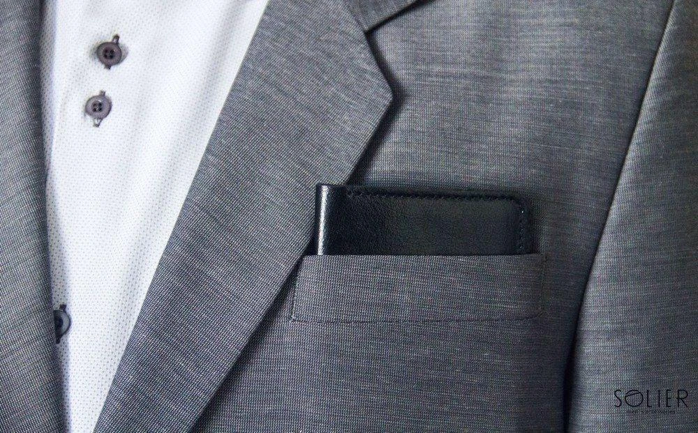 Solier Accessories Piniginė vyrams SOLIER SW11 SLIM - Tamsiai Ruda