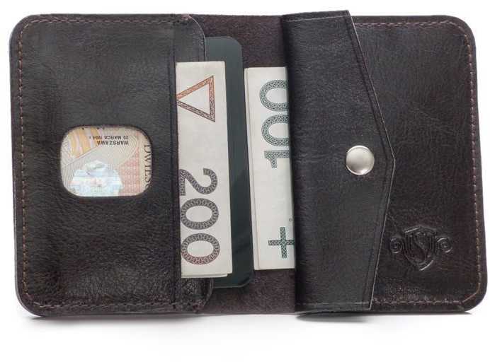 Solier Accessories Piniginė vyrams su skyriumi monetoms SOLIER SW16 SLIM - Ruda
