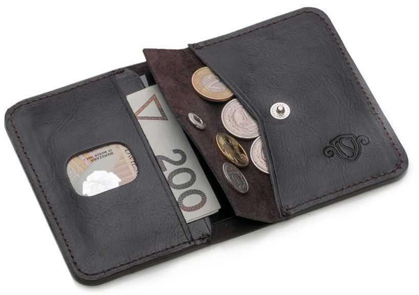 Solier Accessories Piniginė vyrams su skyriumi monetoms SOLIER SW16 SLIM - Ruda