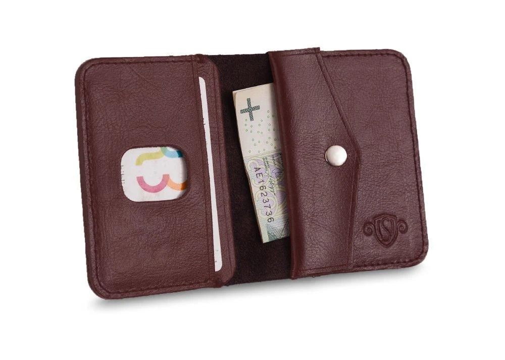 Solier Accessories Piniginė vyrams su skyriumi monetoms SOLIER SW16 SLIM - Ruda kaštoninė