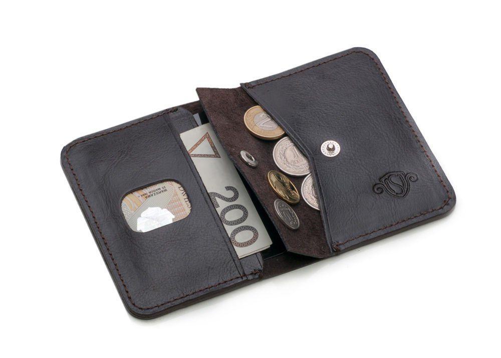 Solier Accessories Piniginė vyrams su skyriumi monetoms SOLIER SW16 SLIM - Ruda