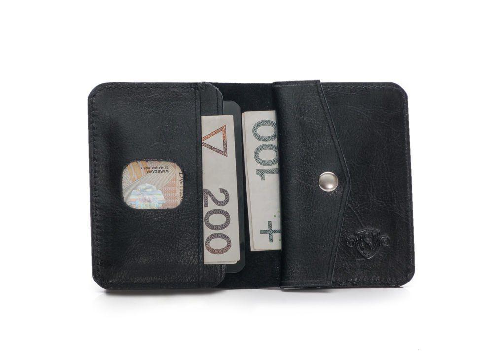 Solier Accessories Piniginė vyrams su skyriumi monetoms SOLIER SW16 SLIM - Juoda