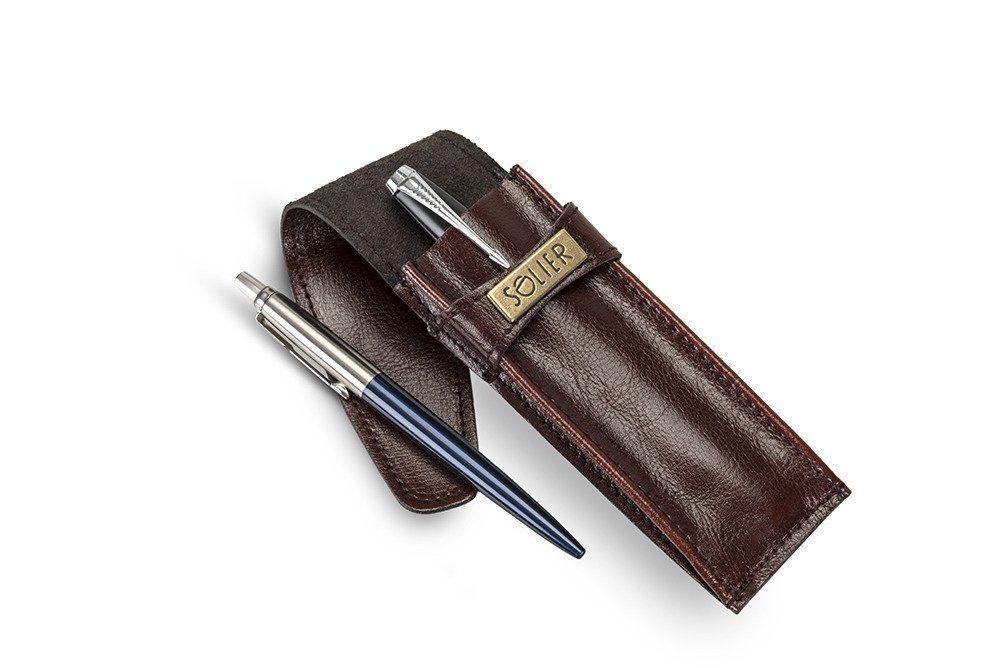 Solier Accessories Rašiklių dėklas SA12 - Kaštoninis