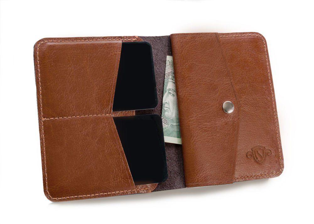 Solier Accessories Vyriška piniginė su skyriumi monetoms SOLIER SW15 SLIM - Ruda