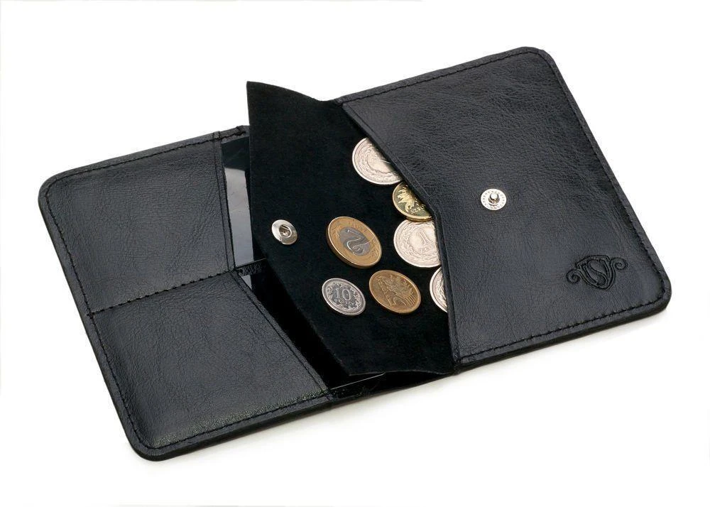Solier Accessories Vyriška piniginė su skyriumi monetoms SOLIER SW15 SLIM - Juoda
