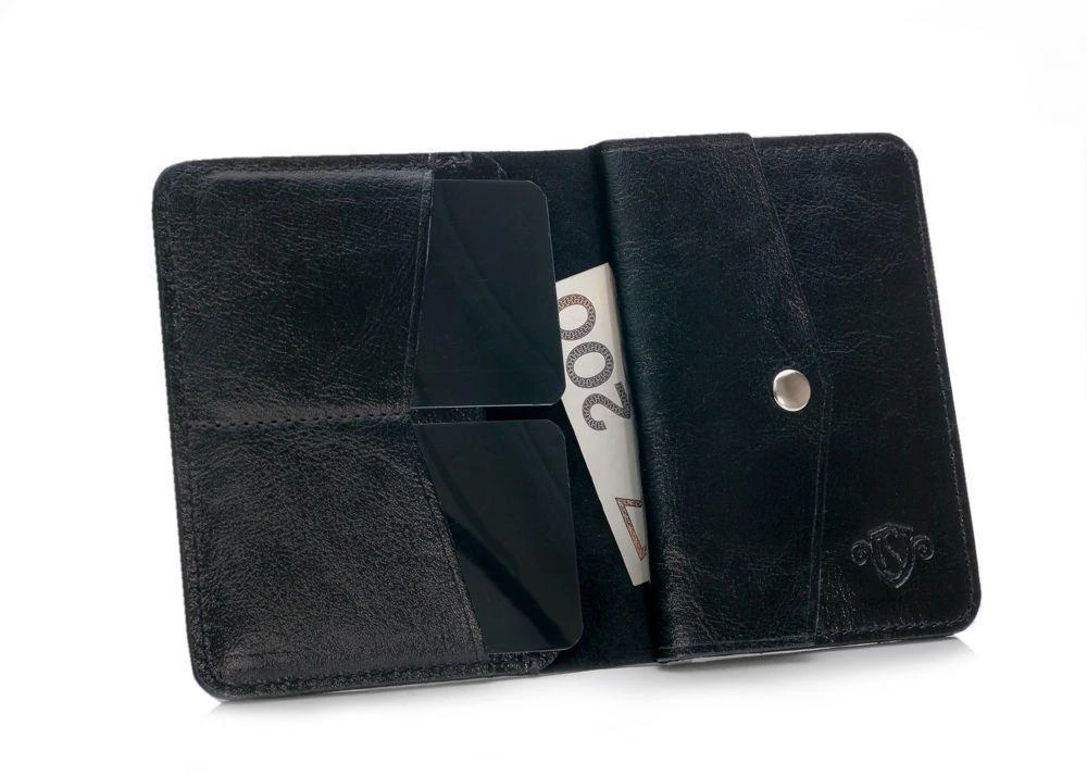 Solier Accessories Vyriška piniginė su skyriumi monetoms SOLIER SW15 SLIM - Juoda
