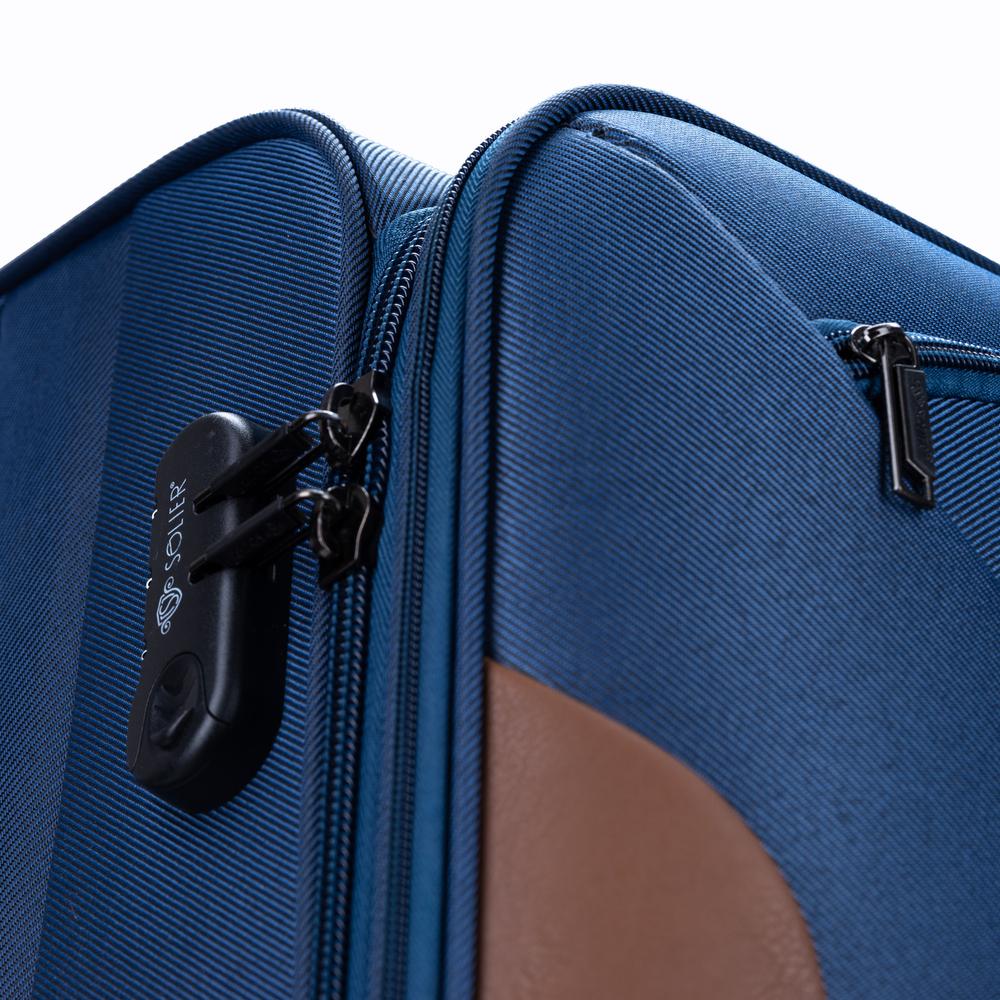 Kelioninis Solier Luggage Didelis lengvas lagaminas L Solier STL1801 - Mėlyna/ruda