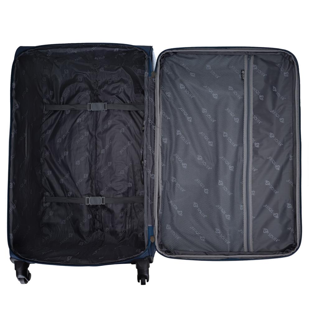 Kelioninis Solier Luggage Didelis lengvas lagaminas L Solier STL1801 - Mėlyna/ruda