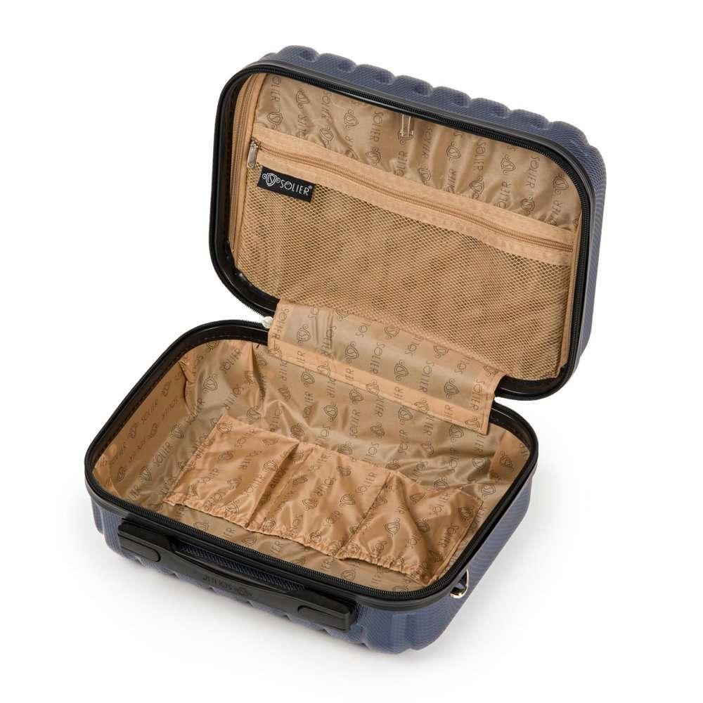 Kelioninis Solier Luggage Kosmetinis kelionių lagaminėlis XS ABS STL902 - Mėlynas