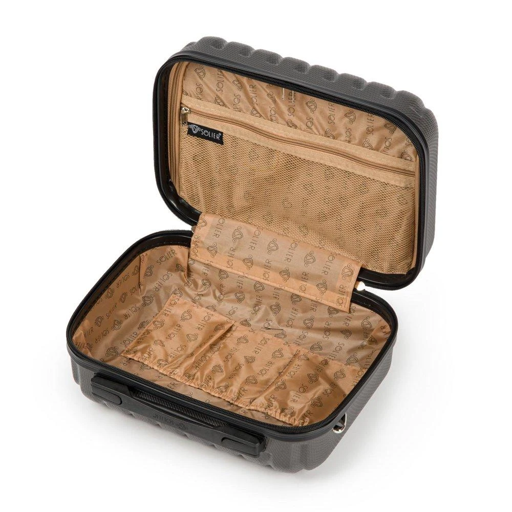 Kelioninis Solier Luggage Kosmetinis kelionių lagaminėlis XS ABS STL902 - Tamsiai pilka