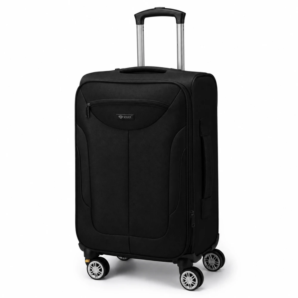 Solier Luggage Medium soft luggage M Solier STL1801 juodas